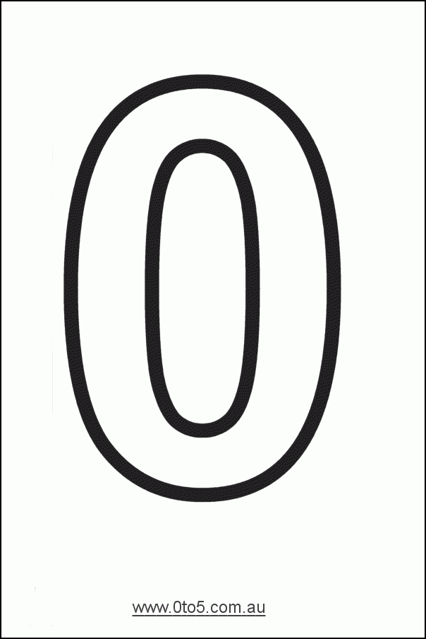 Number Zero Printable Template Printable Numbers 