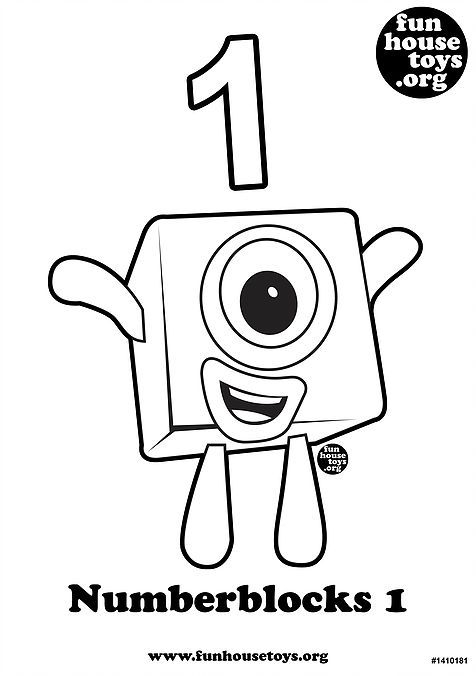 Numberblocks 1 Printable Coloring Page j Coloring Pages 