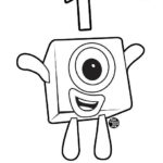 Numberblocks 1 Printable Coloring Page j Coloring Pages