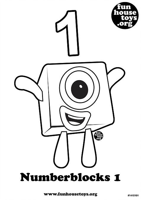 Numberblocks 1 Printable Coloring Page j Printable 