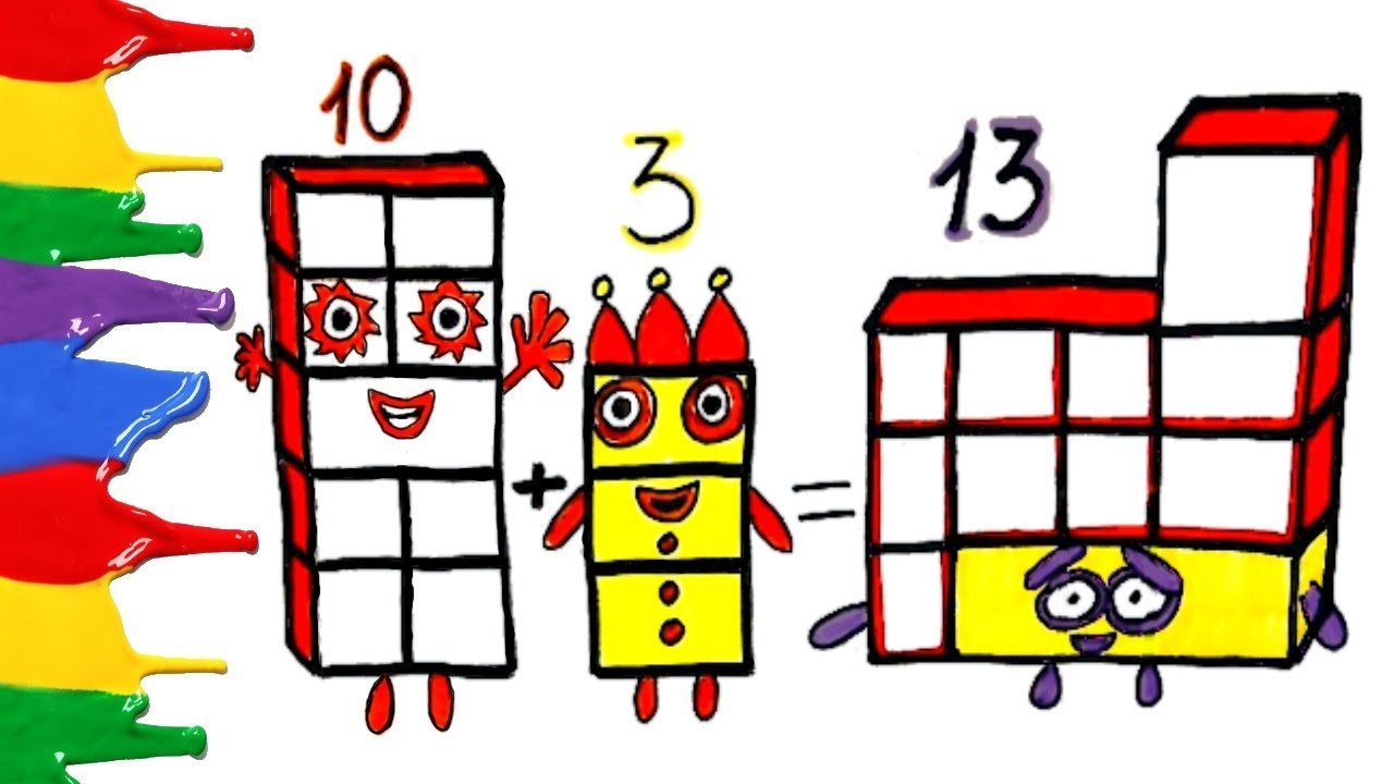 NUMBERBLOCKS 13 LEARN TO COUNT NUMBERBLOCKS COLORING 