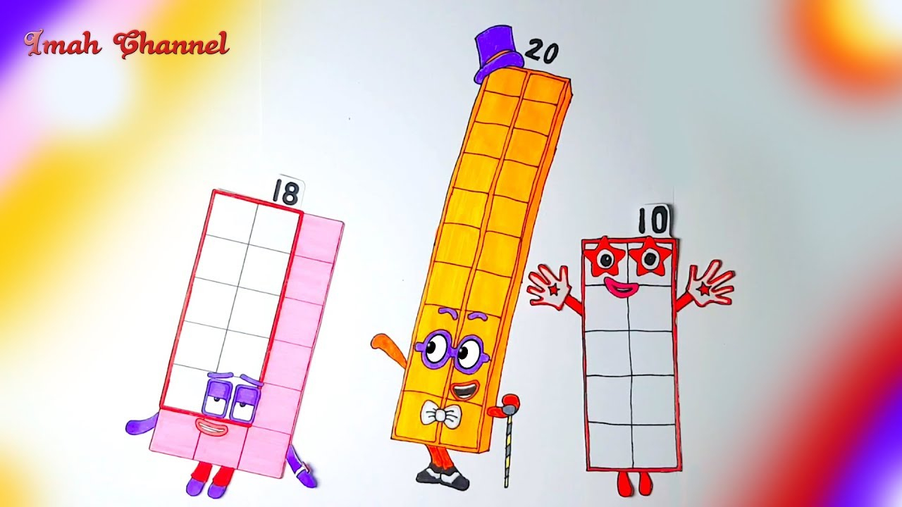Numberblocks 20 New Numberblocks How To Draw And 