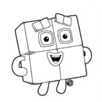 Numberblocks 4 Printable Coloring Page Kids Printable