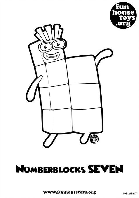Numberblocks 7 Printable Coloring Page j Coloring Pages 