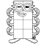 Numberblocks 8 Printable Coloring Page Coloring Pages