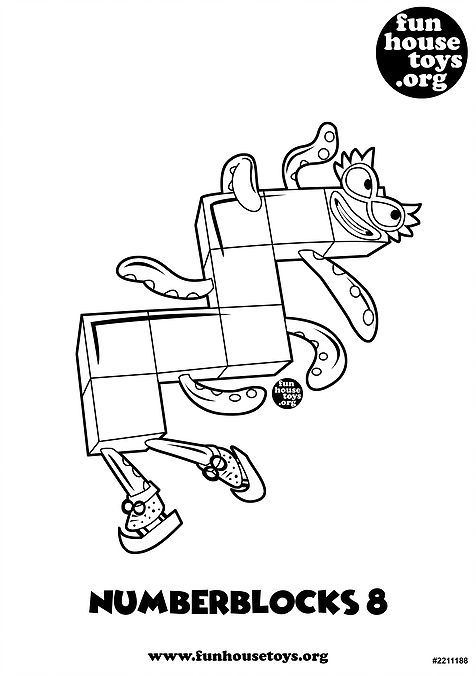 Numberblocks 8a Printable Coloring Page Coloring Pages Numberblocks 8a Printable Coloring Page Coloring Pages