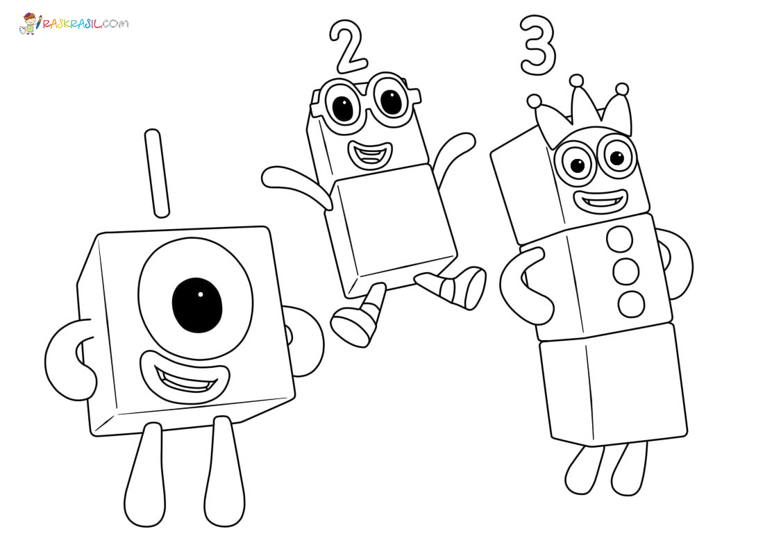 Numberblocks Coloring Pages Coloring Home