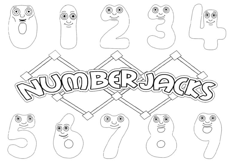 Numberjacks Coloring Page Free Printable Coloring Pages