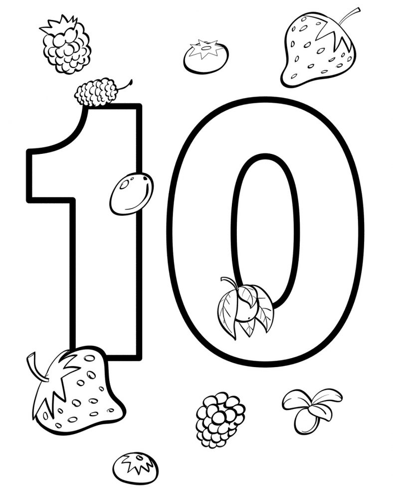 Numbers 1 10 Coloring Pages Coloring Home