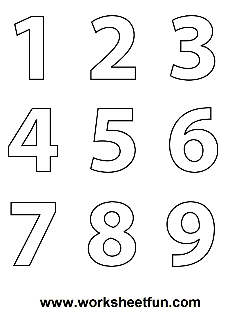 Numbers Colouring Sheets 09 Numbers Preschool Coloring 
