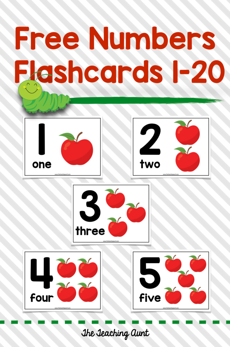 Numbers Flashcards 1 20 With Images Flashcards Free