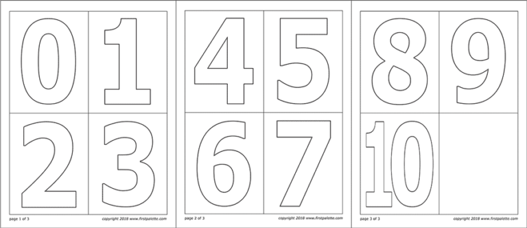 Numbers Free Printable Templates Coloring Pages