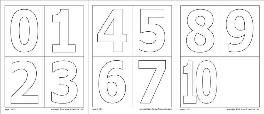 Numbers Free Printable Templates Coloring Pages 