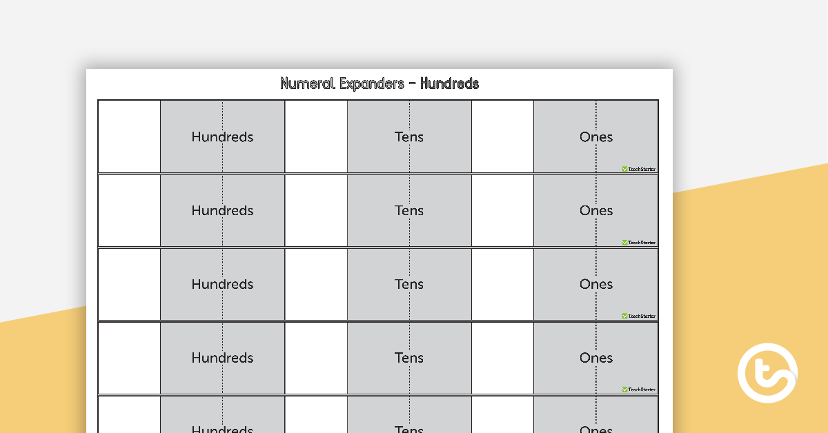 Numeral Expander Hundreds Teaching Resource Teach Starter