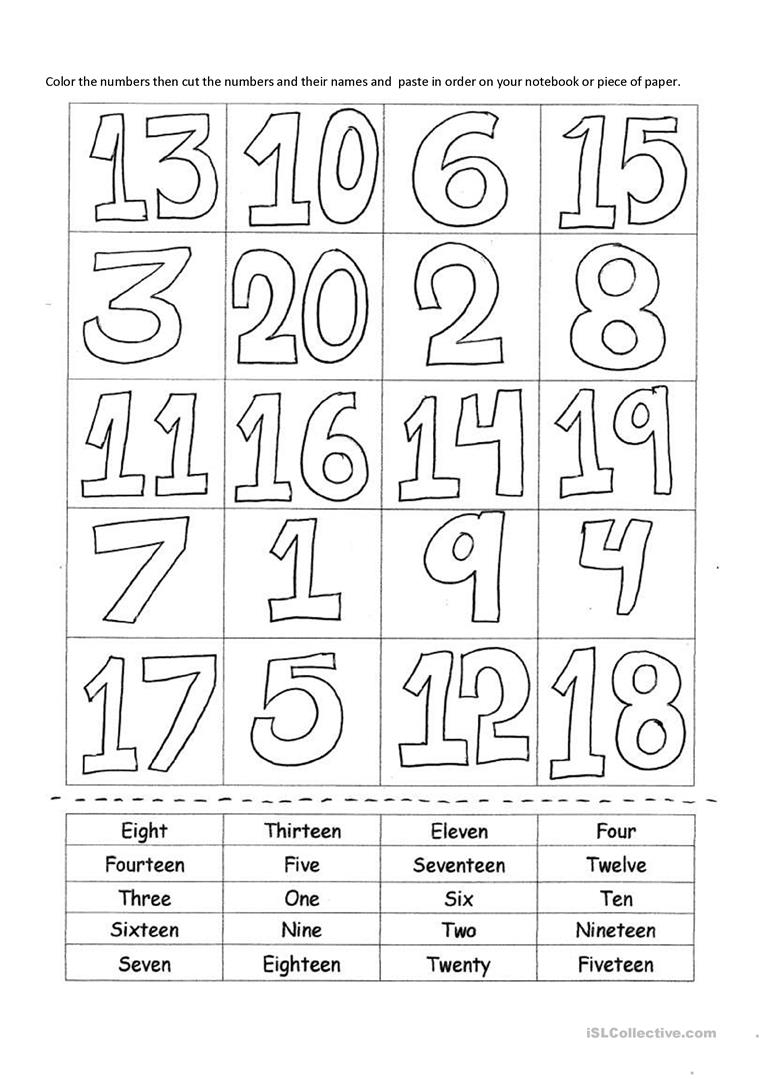 Ordinal Numbers Worksheet 1 20 NumbersWorksheet