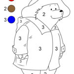 Paddington Paint By Number Printable Preschool Colors