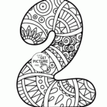 Pattern Number 2 Coloring Pages For Kids Counting Numbers