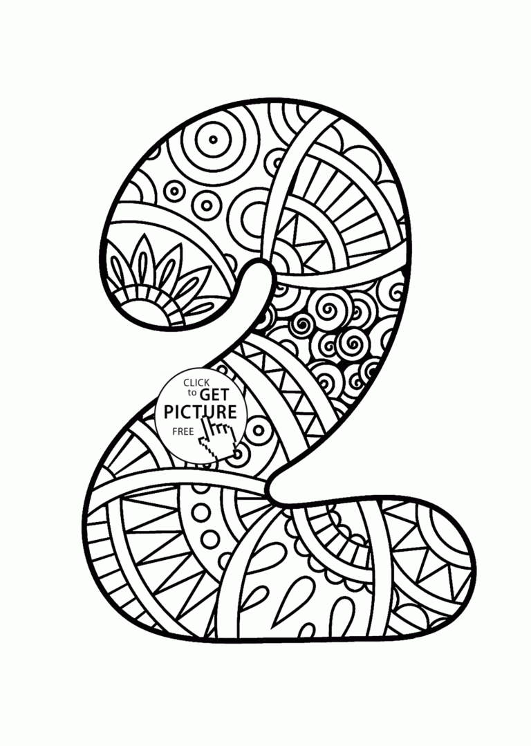 Pattern Number 2 Coloring Pages For Kids Counting Numbers