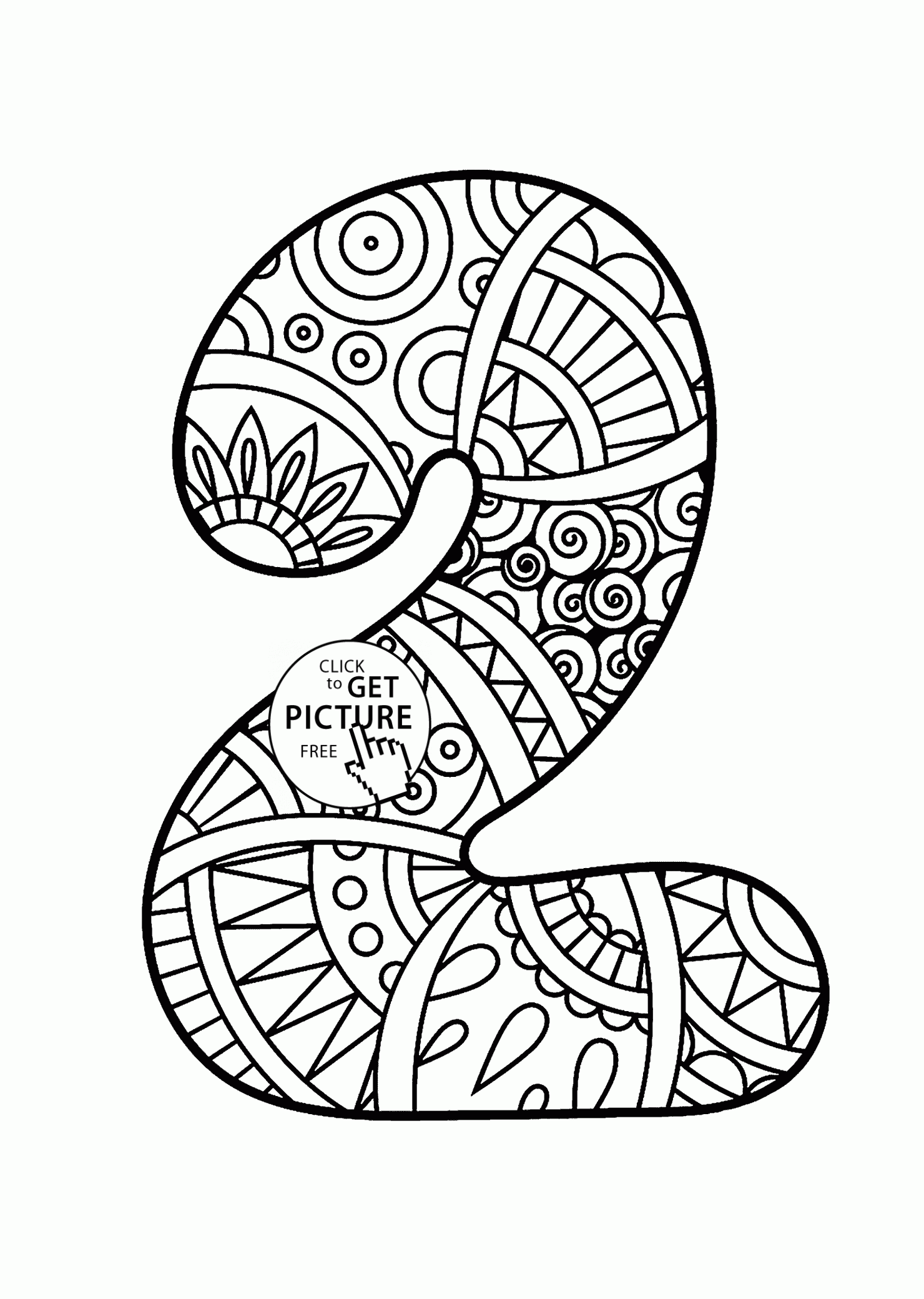 Pattern Number 2 Coloring Pages For Kids Counting Numbers 