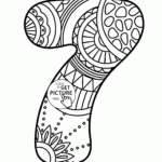 Pattern Number 7 Coloring Pages For Kids Counting Numbers