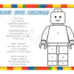 Personalized Lego Color The Number Behavior Chart By