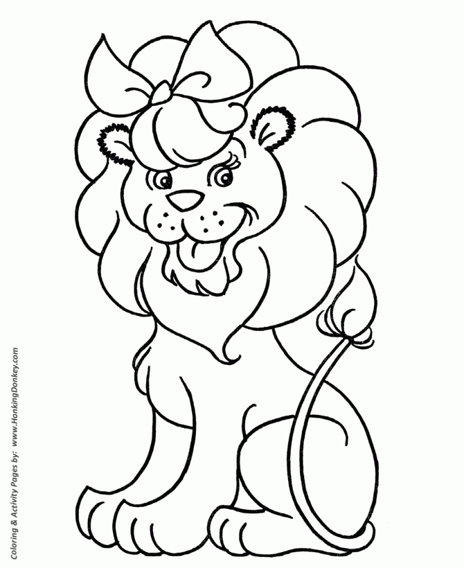 Pre K Coloring Pages Free Printable Lion Pre K Coloring 