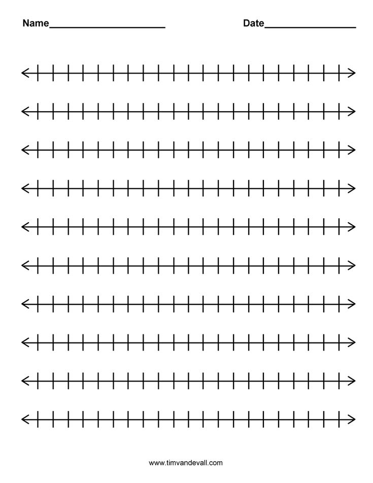Printable Blank Number Line Templates For Math Students 