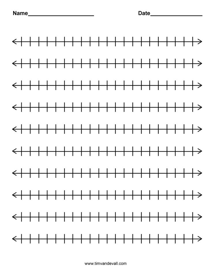 Printable Blank Number Line Templates For Math Students Printable Blank Number Line Templates For Math Students