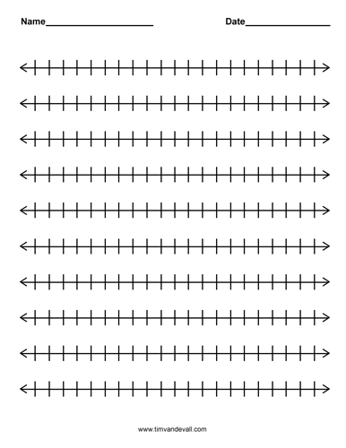 Printable Blank Number Line Templates For Math Students Printable Blank Number Line Templates For Math Students