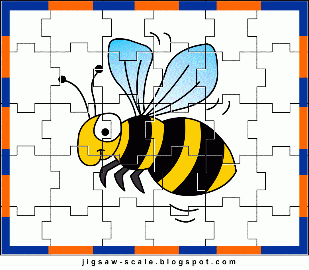 Printable Jigsaw Puzzle For Kids Bee Jigsaw