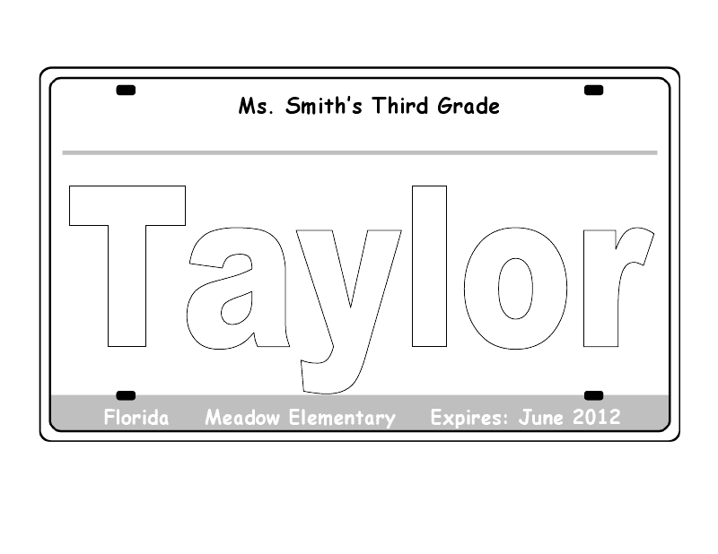 Printable License Plate Template That Are Ridiculous 