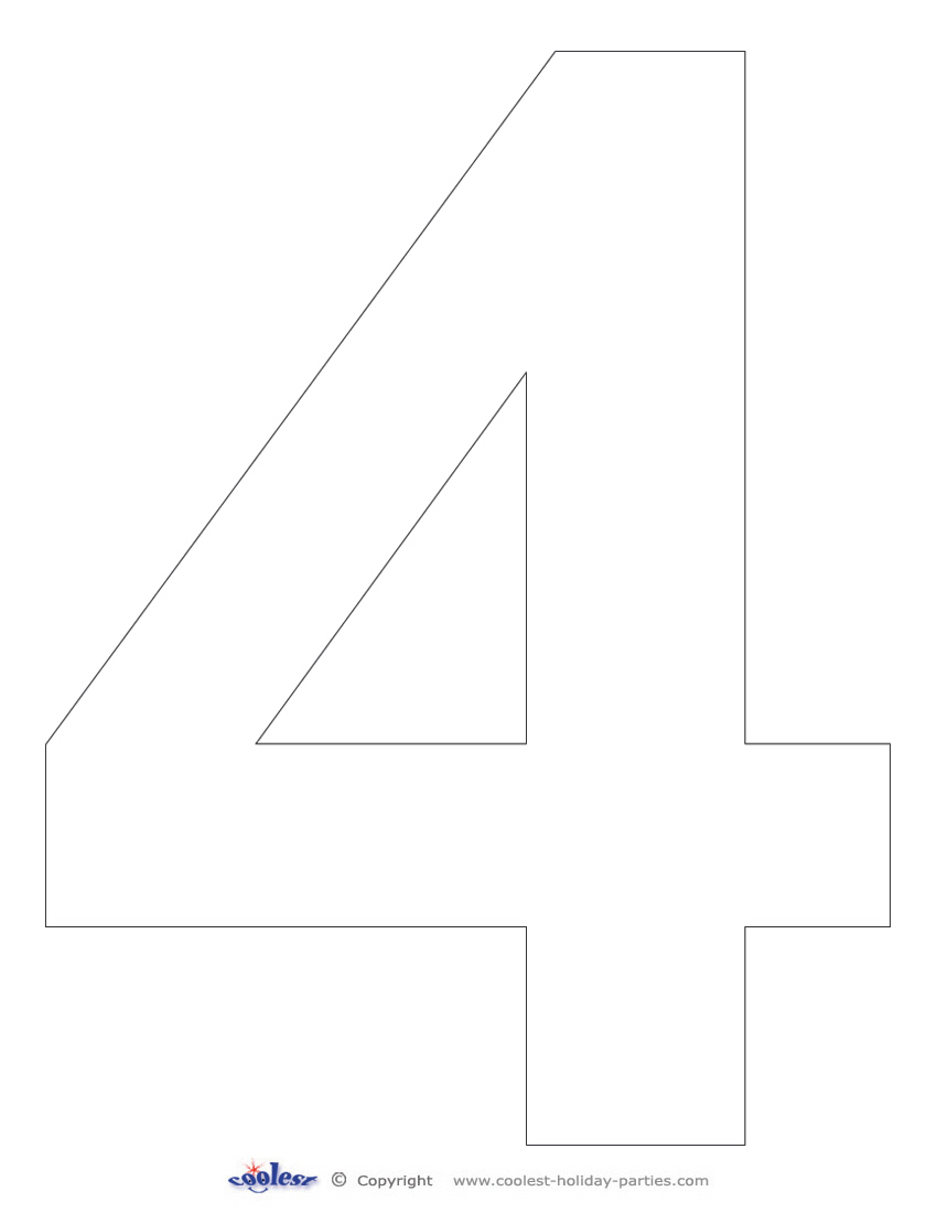 Printable Number 4 Coolest Free Printables Printable Number 4 Coolest Free Printables