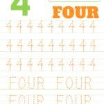 Printable Number 4 Tracing Worksheet Tracing Worksheets