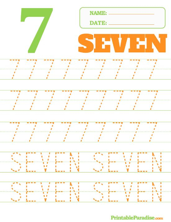 Printable Number 7 Tracing Worksheet Tracing Worksheets Printable Number 7 Tracing Worksheet Tracing Worksheets