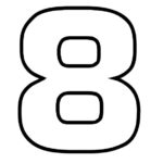 Printable Number 8 Outline Print Bubble Number 8