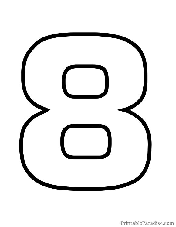 Printable Number 8 Outline Print Bubble Number 8 Printable Number 8 Outline Print Bubble Number 8