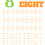 Printable Number 8 Tracing Worksheet