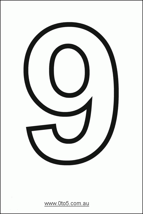 Printable Number 9 Template Printable Numbers Number 