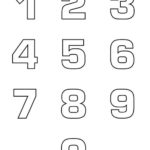 Printable Number Outlines 0 9 On One Page Free Printable