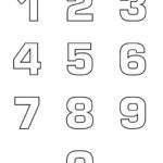 Printable Number Outlines 0 9 On One Page Stencils