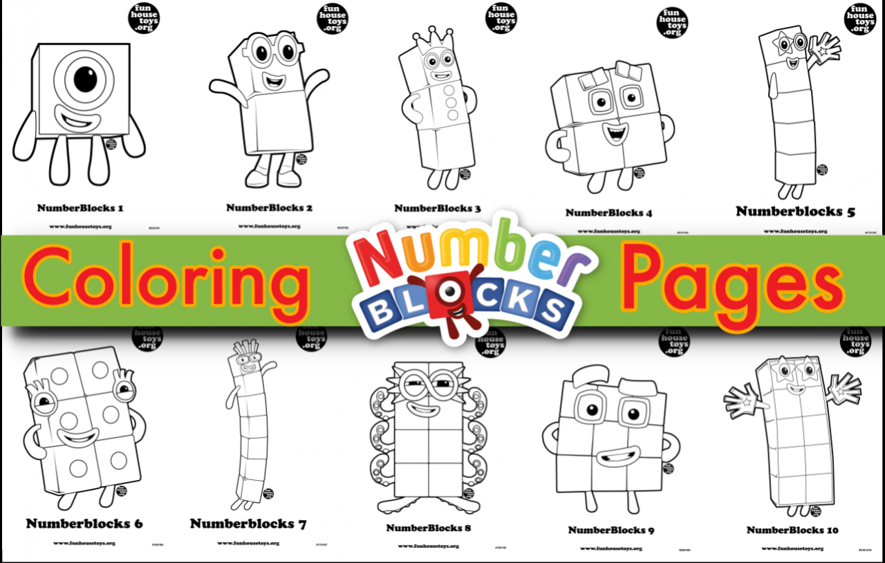 Printable Numberblocks Colouring Pages Kidsworksheetfun