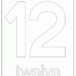 Printable Numbers Number 12
