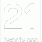 Printable Numbers Number 21