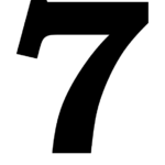 Printable Solid Black Number 7 Silhouette Numerologie