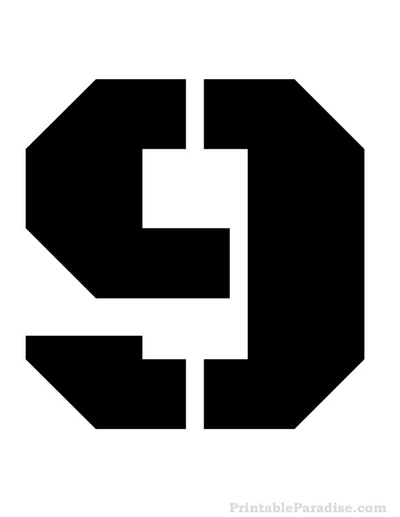 Printable Stencils For The Number 9 Stencil Printing Printable Stencils For The Number 9 Stencil Printing