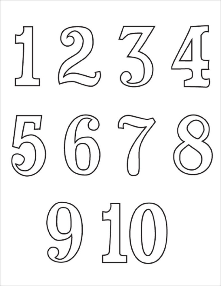 Printing Numbers 1 10 For Primary School 001 Coloring Sheets