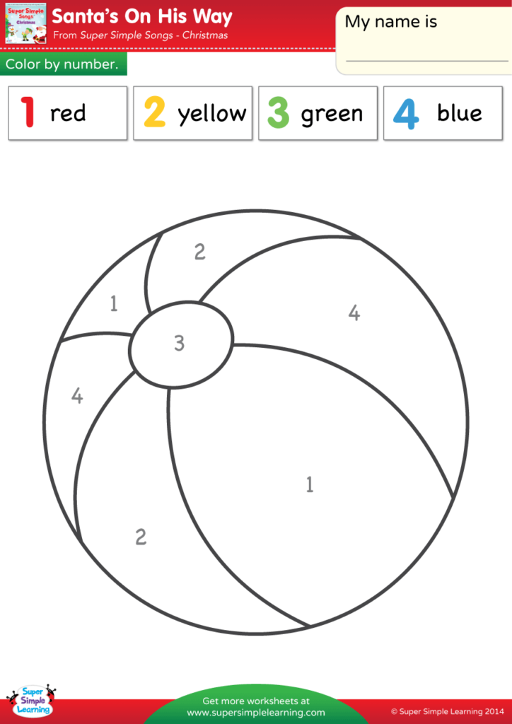 Santa S On His Way Worksheet Color By Number Super Simple Santa s On His Way Worksheet Color By Number Super Simple