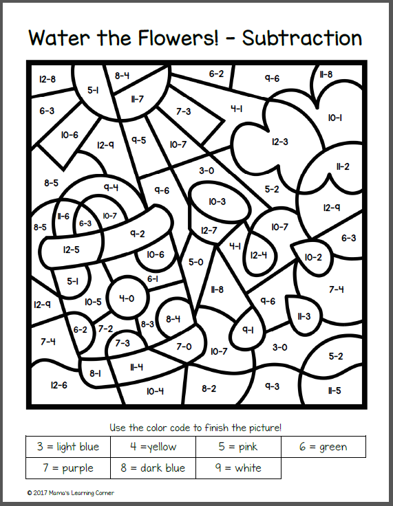 Spring Color By Number Worksheets Mamas Learning Corner Spring Color By Number Worksheets Mamas Learning Corner