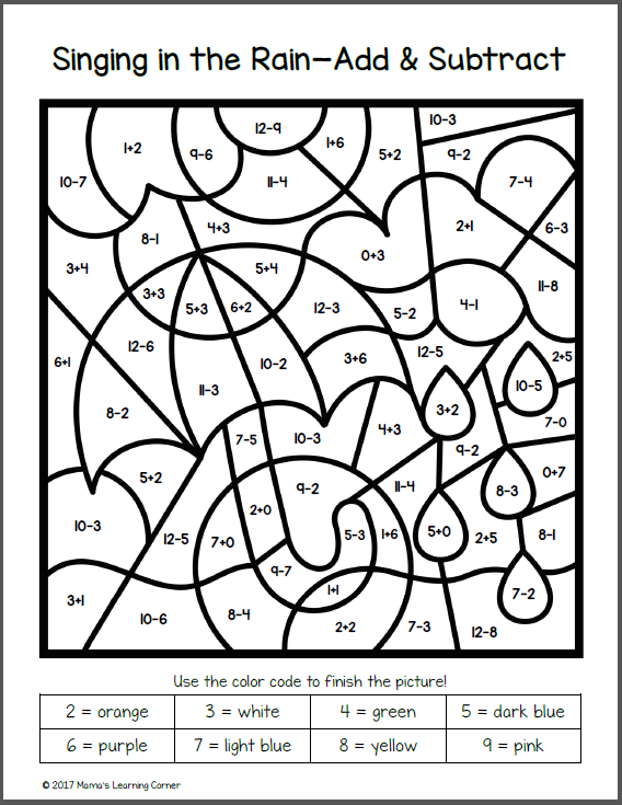 Spring Color By Number Worksheets Mamas Learning Corner Spring Color By Number Worksheets Mamas Learning Corner