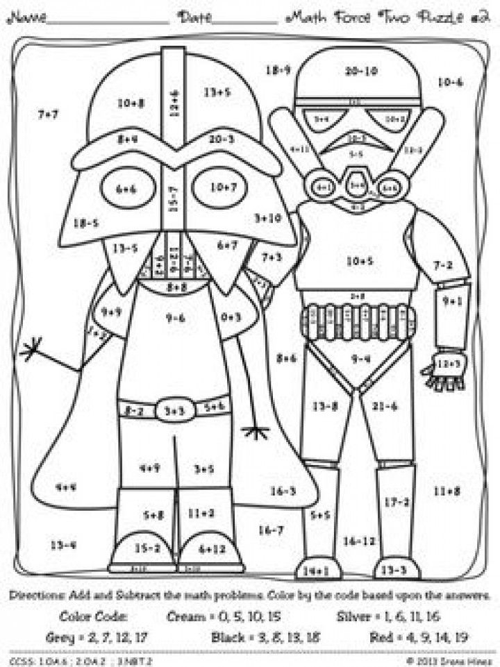 Star Wars Color By Math Worksheets Printable Maths Star Wars Color By Math Worksheets Printable Maths